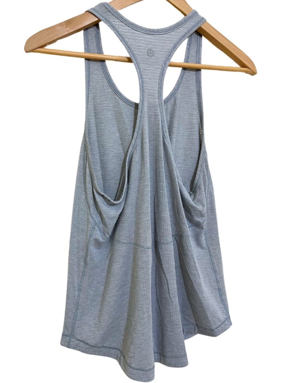 Lululemon 'Long Distance’ Heathered Hail Blue Racerback Workout Tank Top – Sz 6